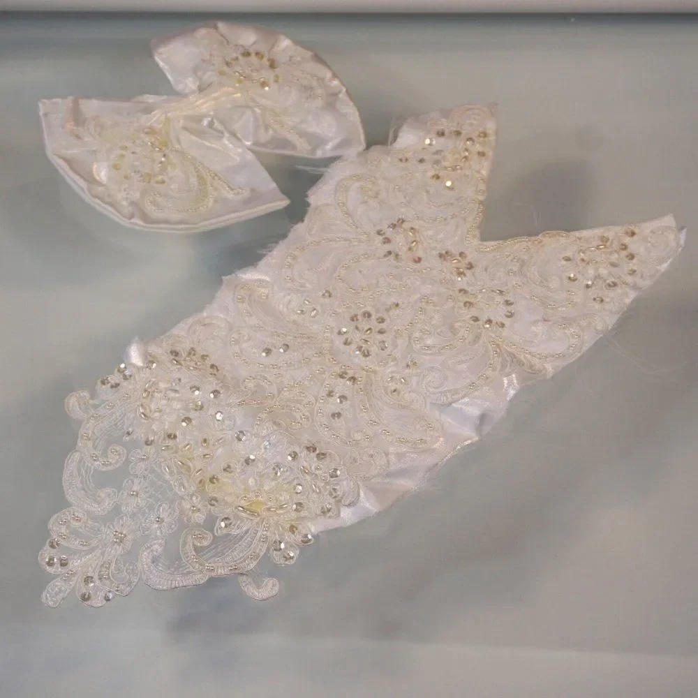 Vintage Crafting Supplies 2 Misc Trim Pieces Beaded Sequined Laced